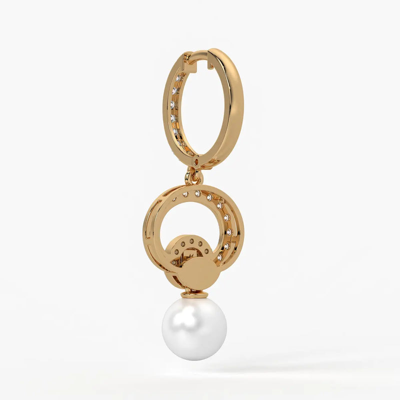 Halo Pearl Drop Earrings