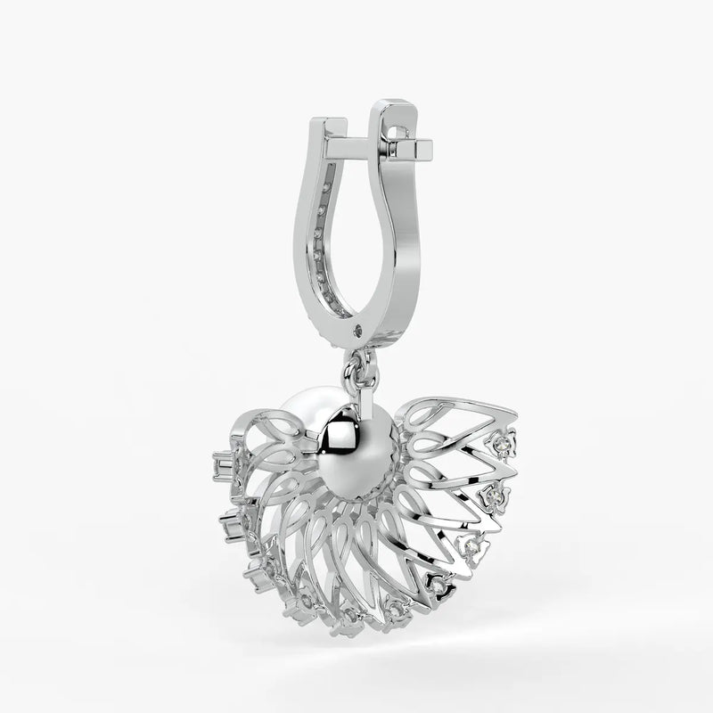 Floral Fan Drop Earrings