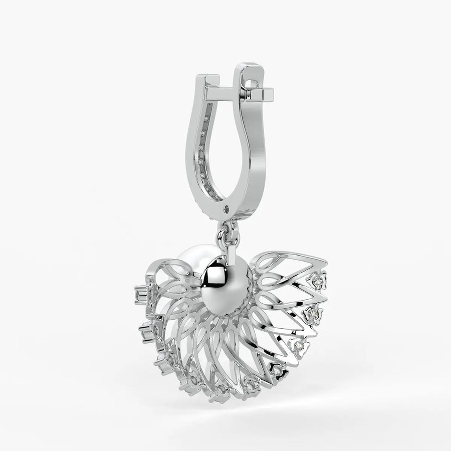 Floral Fan Drop Earrings