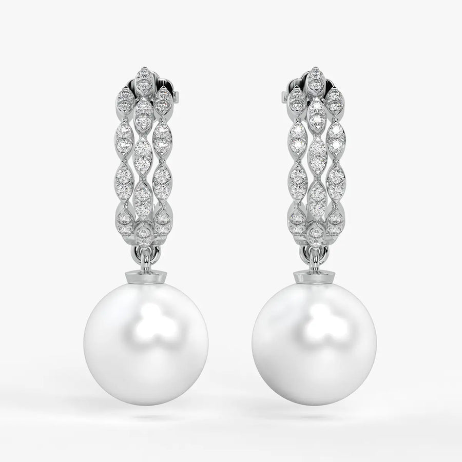 Marquise Pearl Drop Earrings