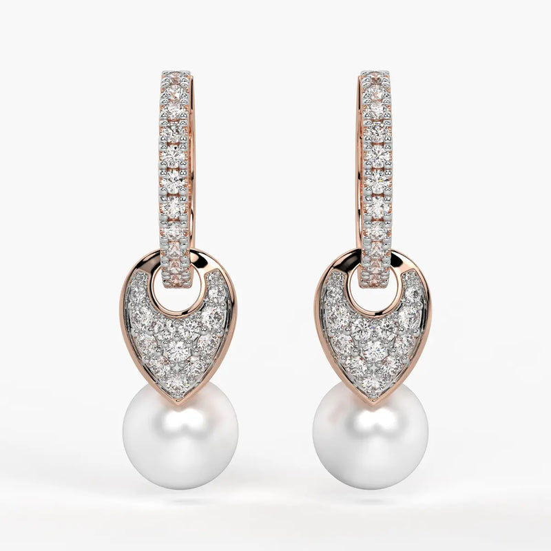 Heart Halo Drop Earrings