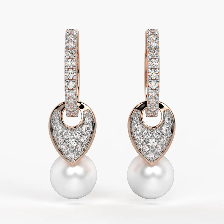 Heart Halo Drop Earrings