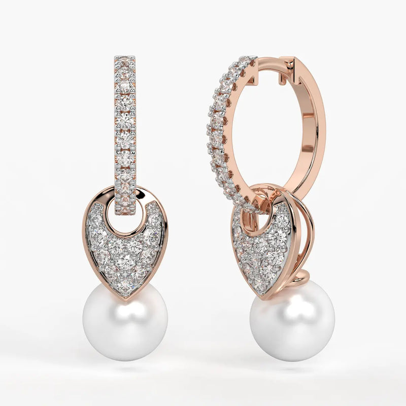 Heart Halo Drop Earrings