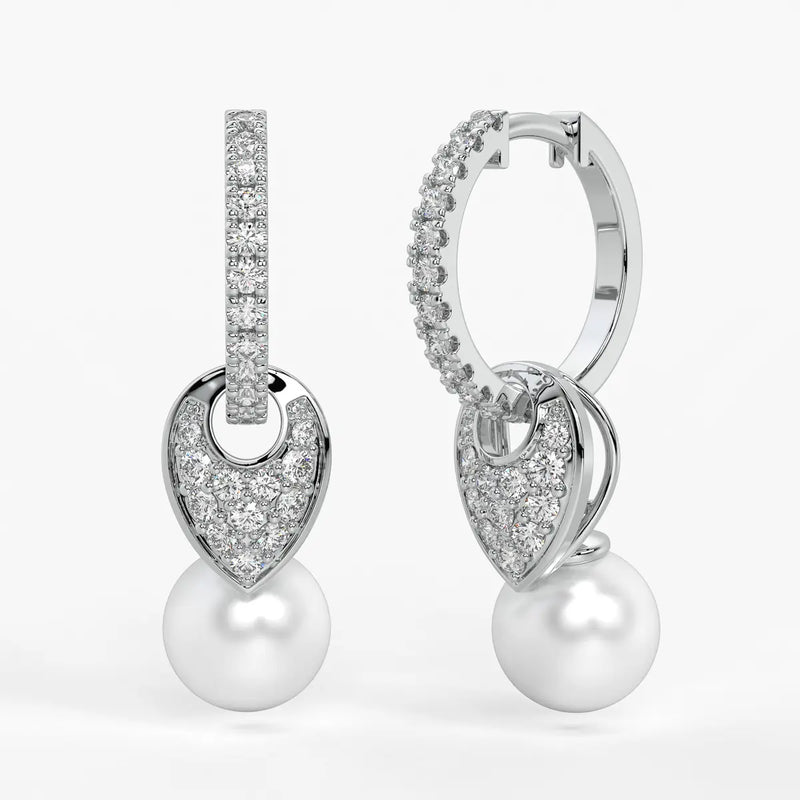 Heart Halo Drop Earrings