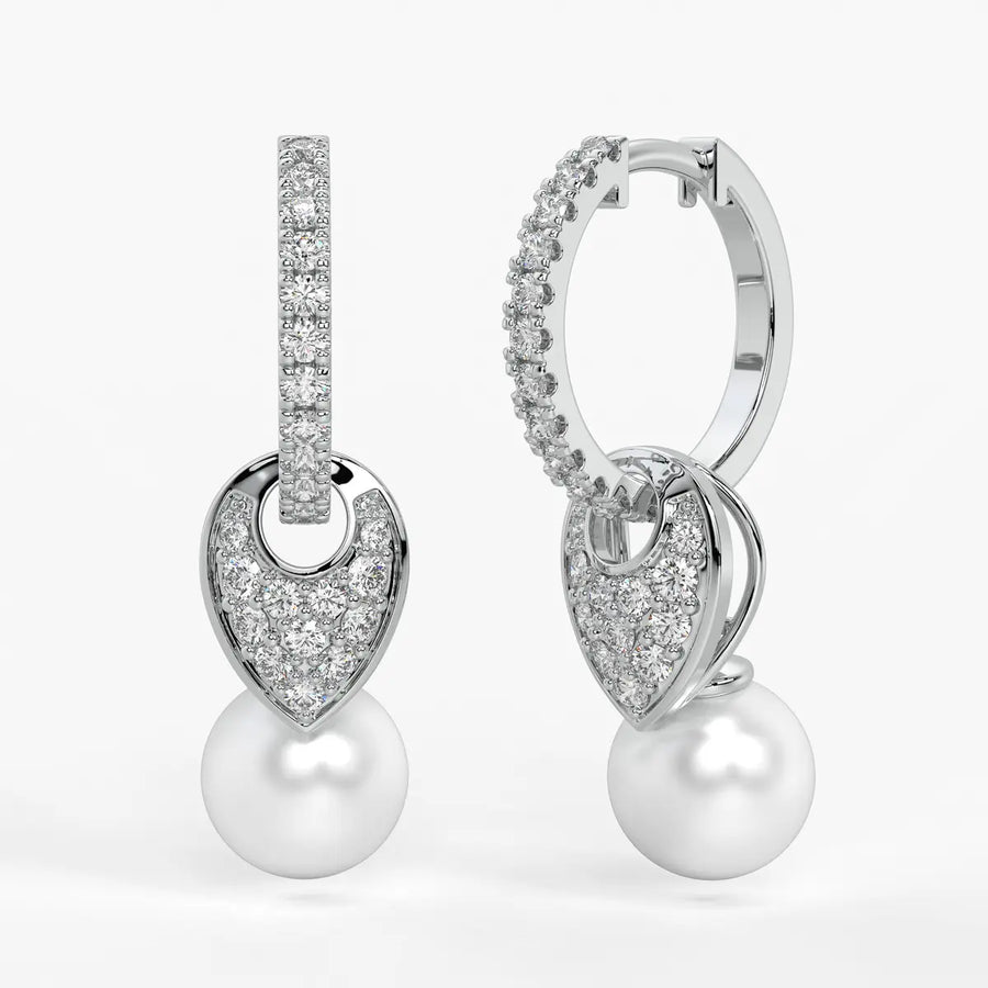 Heart Halo Drop Earrings