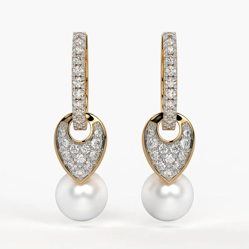 Heart Halo Drop Earrings
