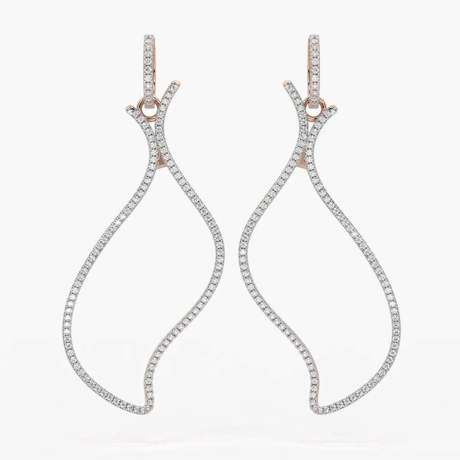 Twist Drop Hoop Earrings