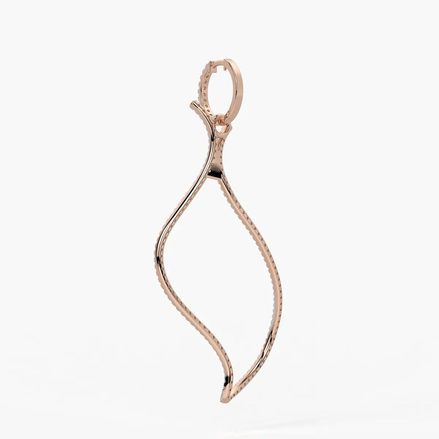 Twist Drop Hoop Earrings