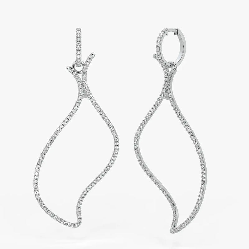 Twist Drop Hoop Earrings