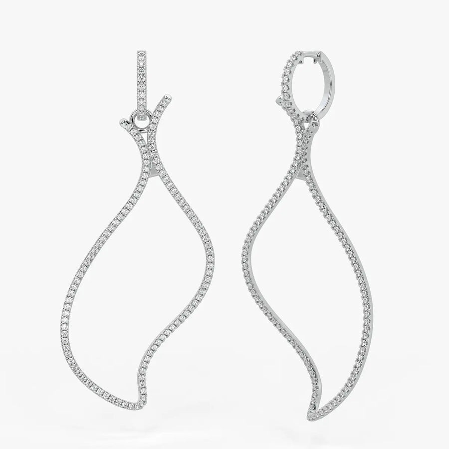 Twist Drop Hoop Earrings