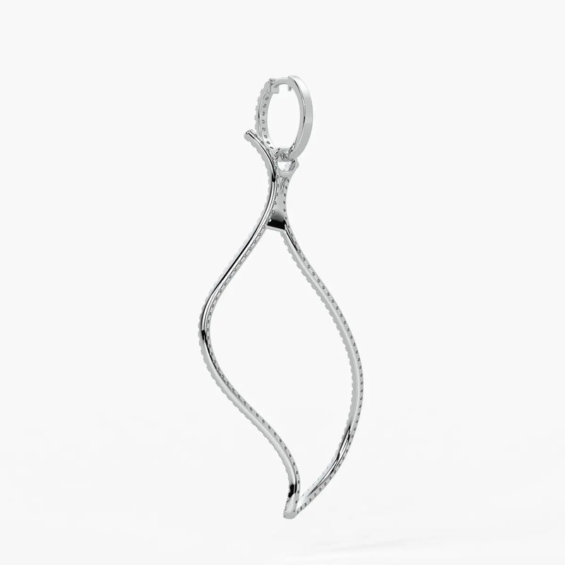Twist Drop Hoop Earrings