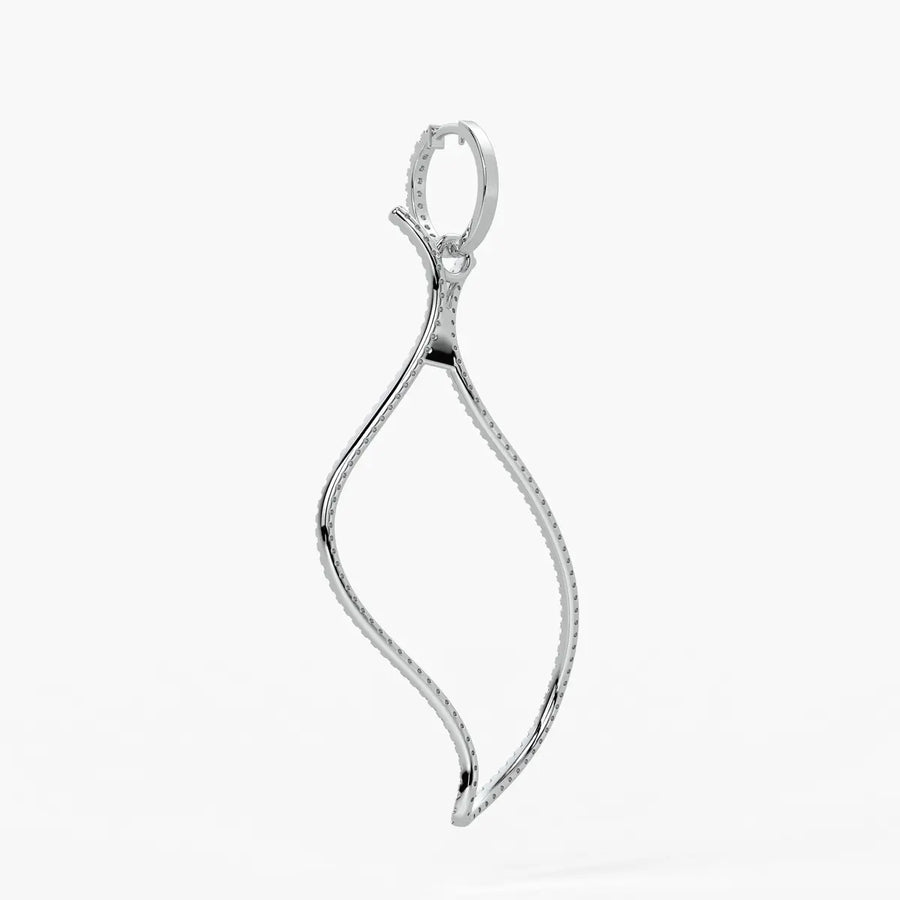 Twist Drop Hoop Earrings
