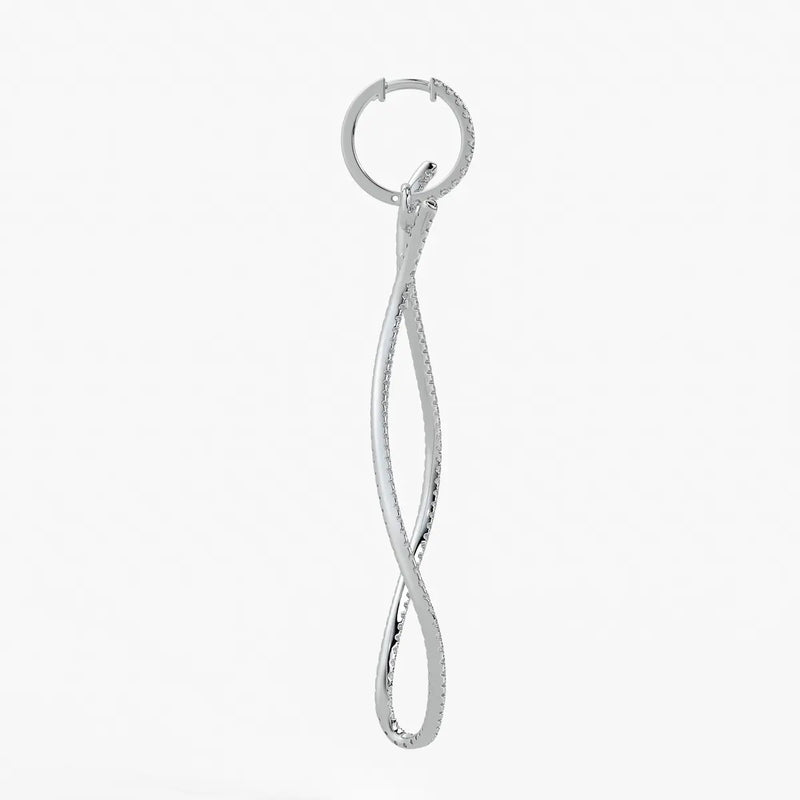 Twist Drop Hoop Earrings