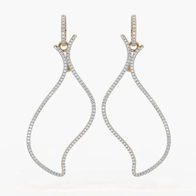 Twist Drop Hoop Earrings