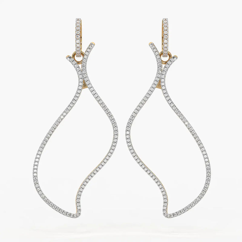 Twist Drop Hoop Earrings