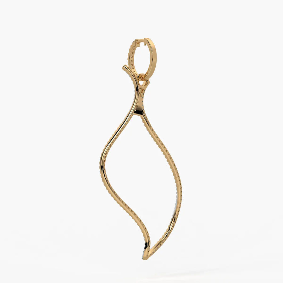 Twist Drop Hoop Earrings