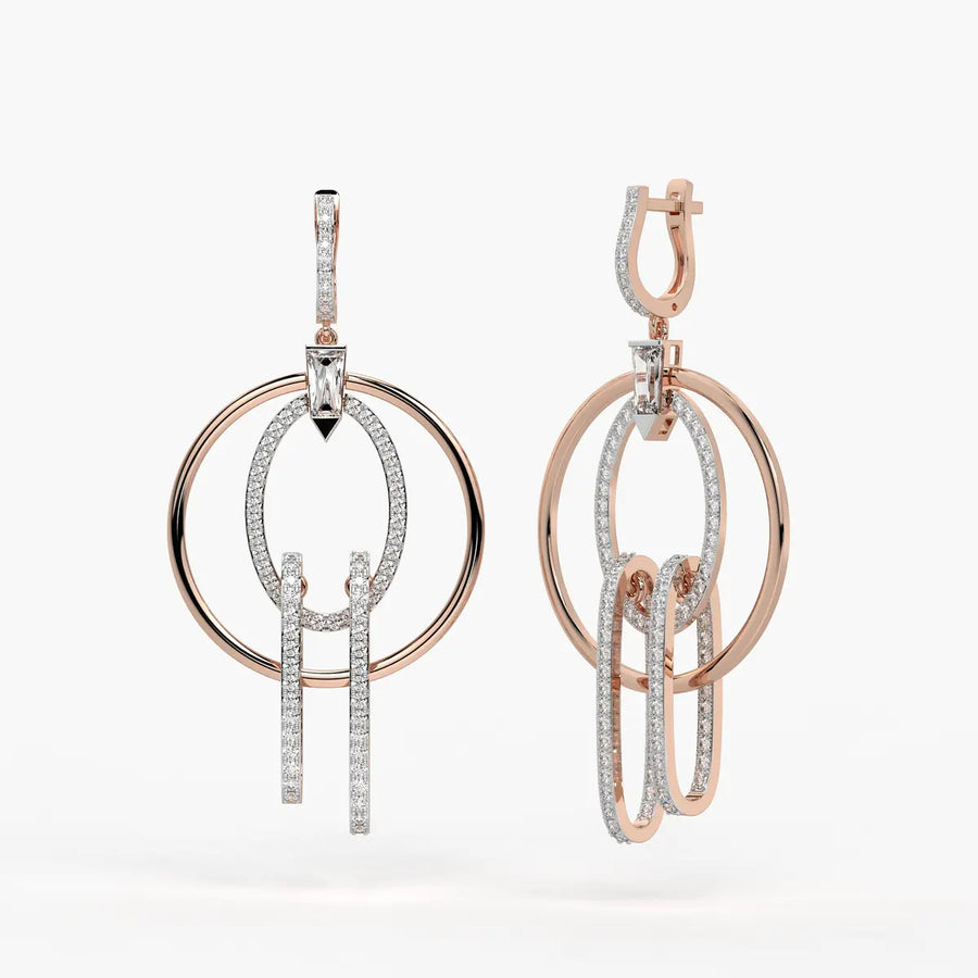 Orbit Layered Drop Earrings