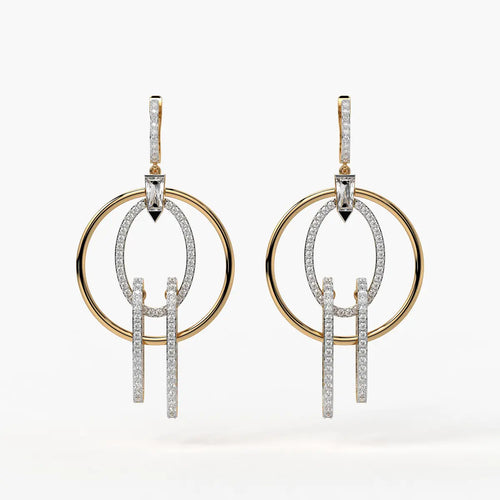 Orbit Layered Drop Earrings