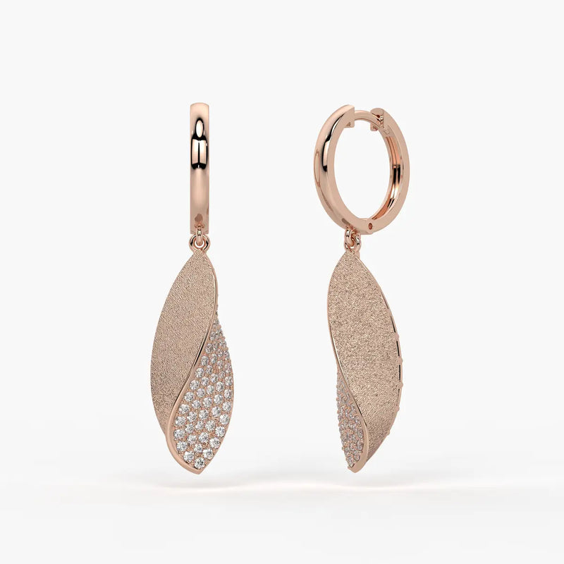 Twist Leaf Drop Earrings