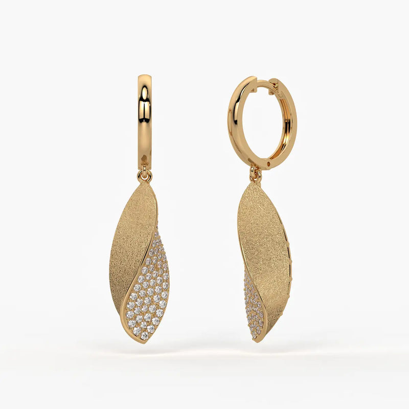 Twist Leaf Drop Earrings