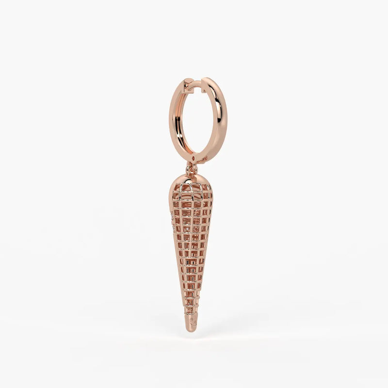 Tapered Cone Drop Earrings