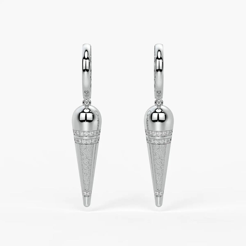 Tapered Cone Drop Earrings