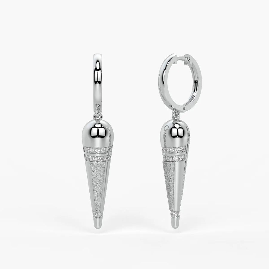 Tapered Cone Drop Earrings
