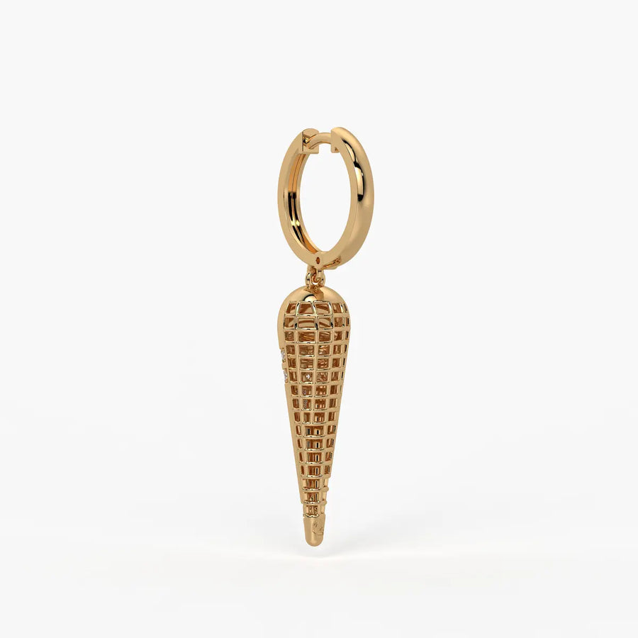 Tapered Cone Drop Earrings