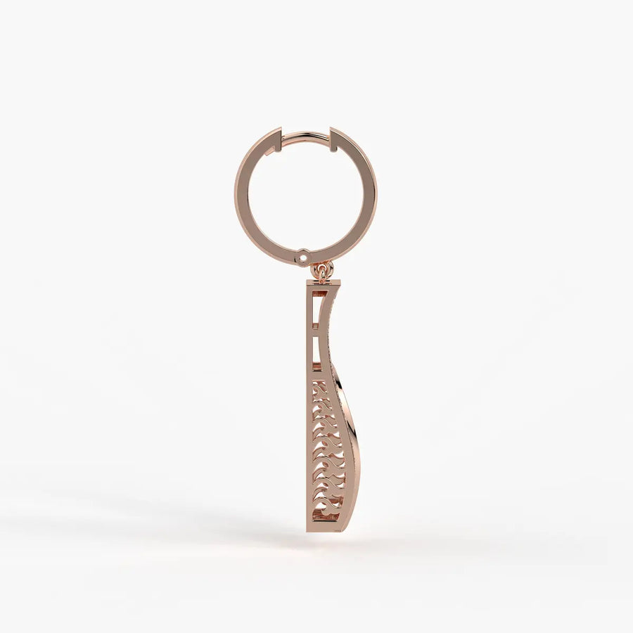 Curved Rectangle Drop Earrings
