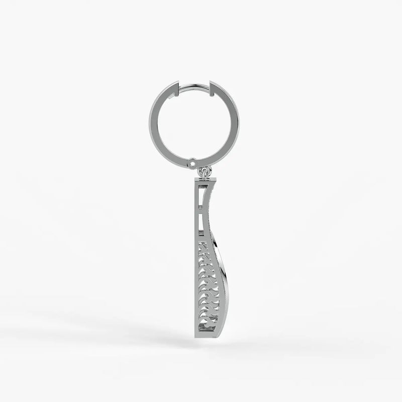 Curved Rectangle Drop Earrings