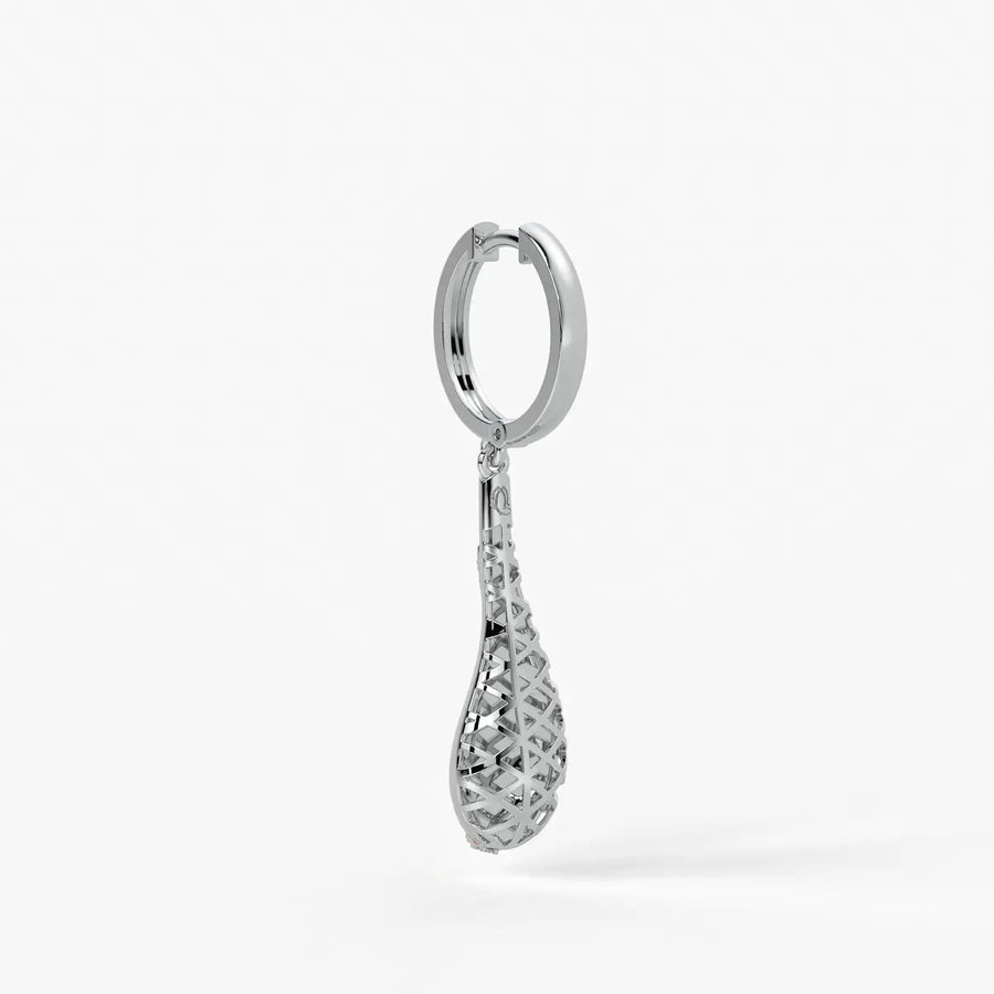 Curved Teardrop Drop Earrings