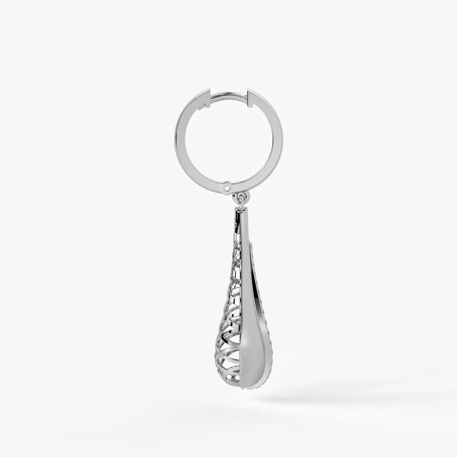 Curved Teardrop Drop Earrings
