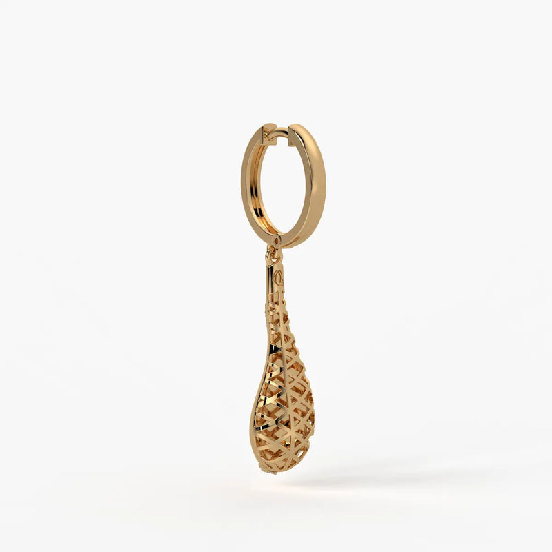 Curved Teardrop Drop Earrings