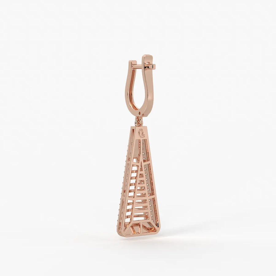 Tapered Triangle Drop Earrings