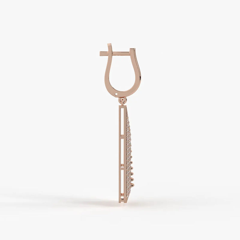 Tapered Triangle Drop Earrings