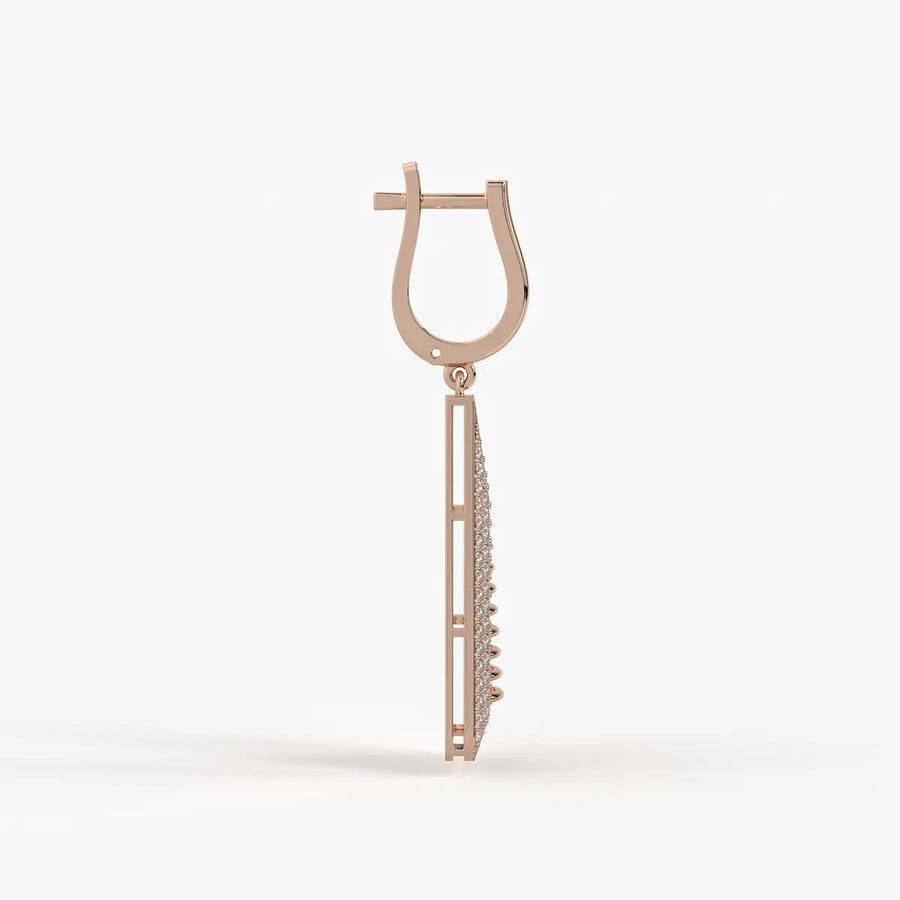 Tapered Triangle Drop Earrings