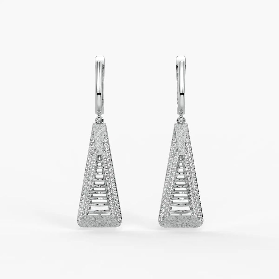 Tapered Triangle Drop Earrings