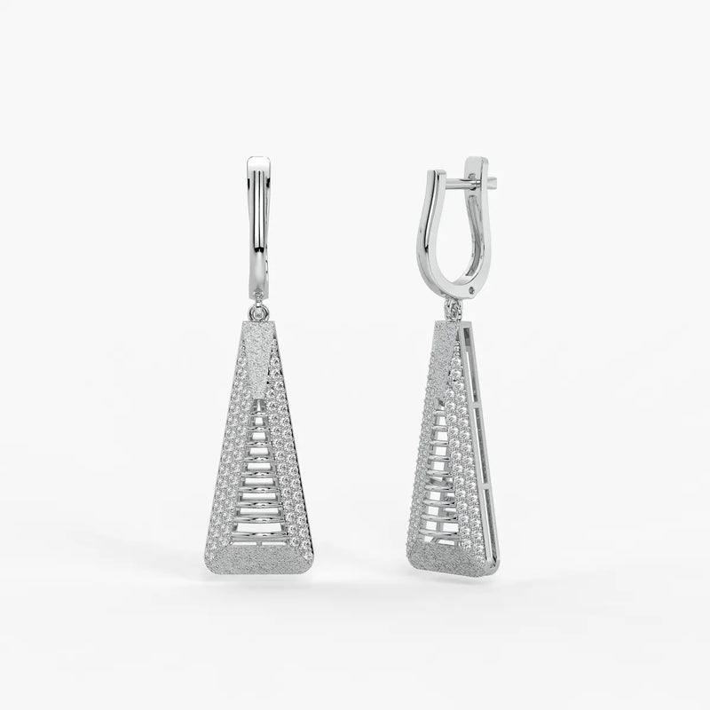 Tapered Triangle Drop Earrings