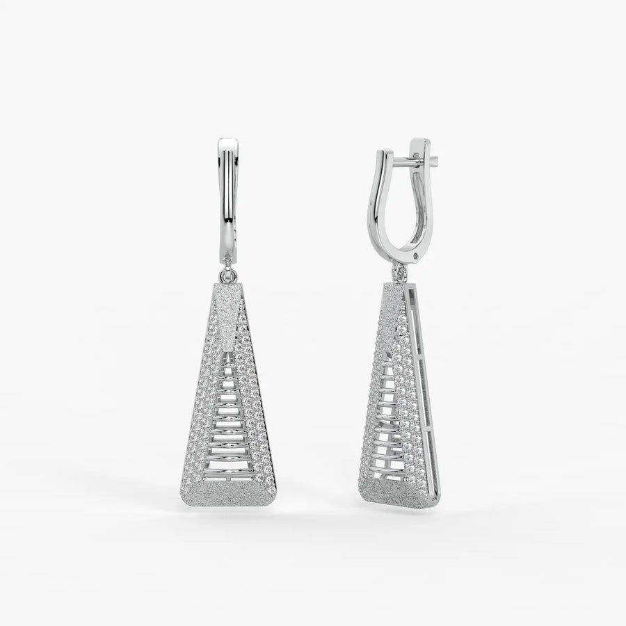 Tapered Triangle Drop Earrings