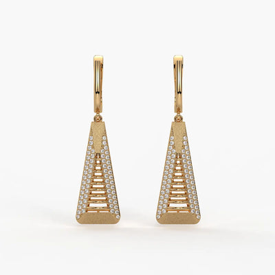 Tapered Triangle Drop Earrings