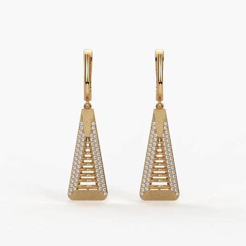 Tapered Triangle Drop Earrings