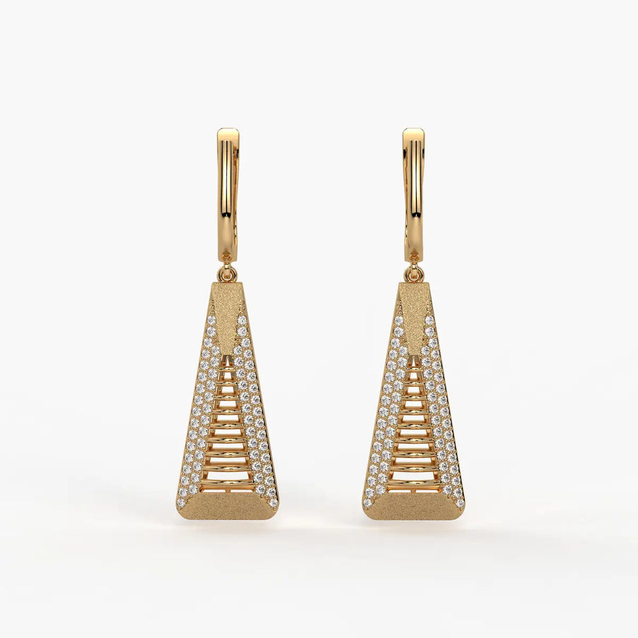 Tapered Triangle Drop Earrings