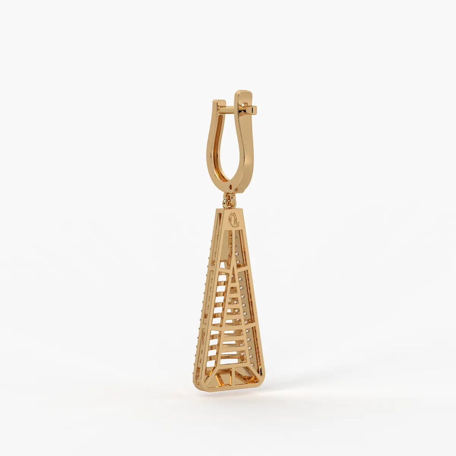 Tapered Triangle Drop Earrings