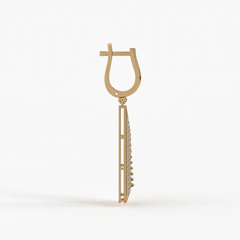 Tapered Triangle Drop Earrings