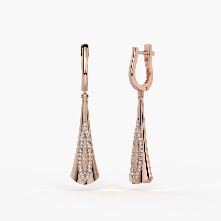 Sleek Tapered Drop Earrings