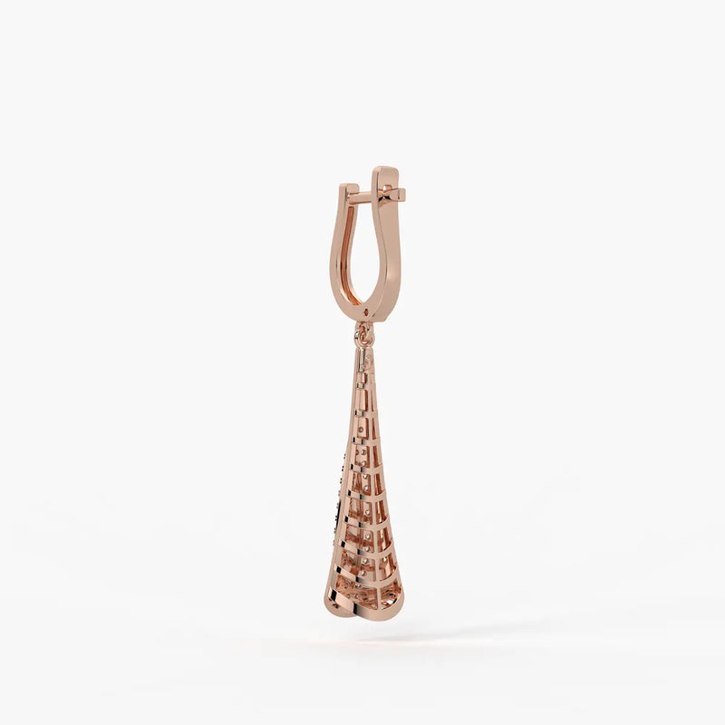 Sleek Tapered Drop Earrings