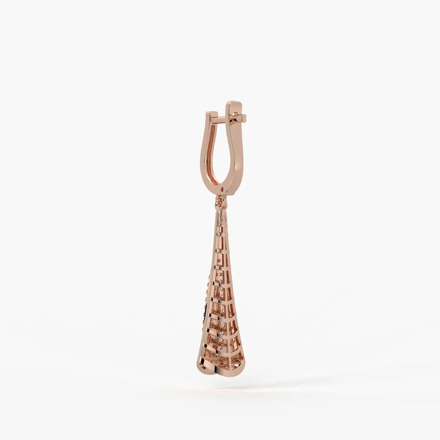 Sleek Tapered Drop Earrings
