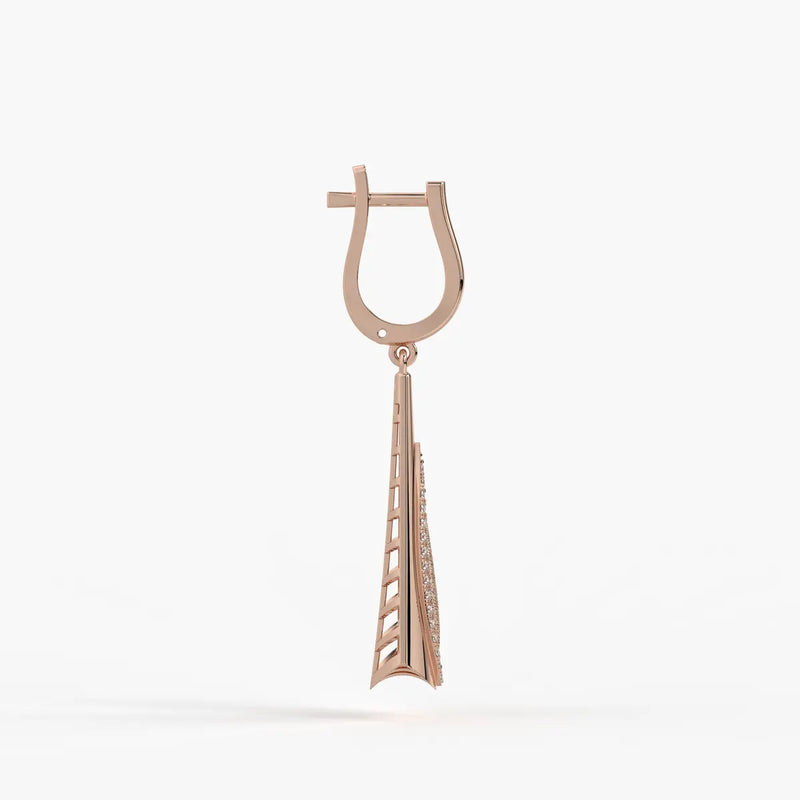 Sleek Tapered Drop Earrings