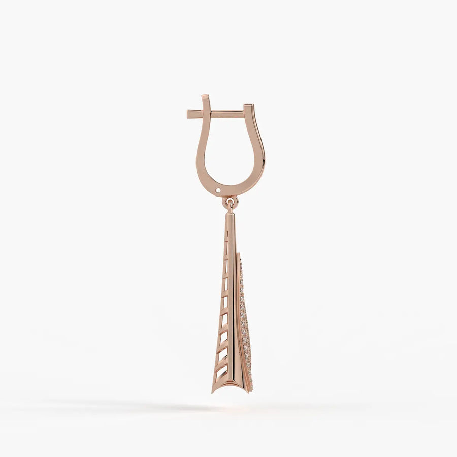 Sleek Tapered Drop Earrings