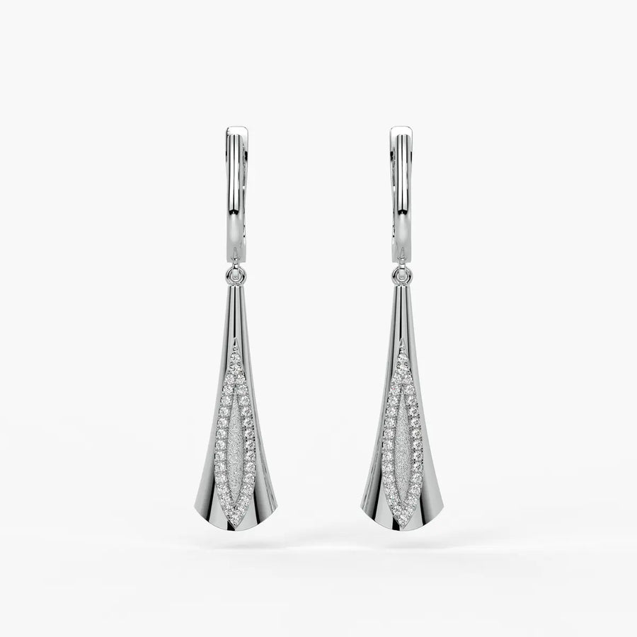 Sleek Tapered Drop Earrings